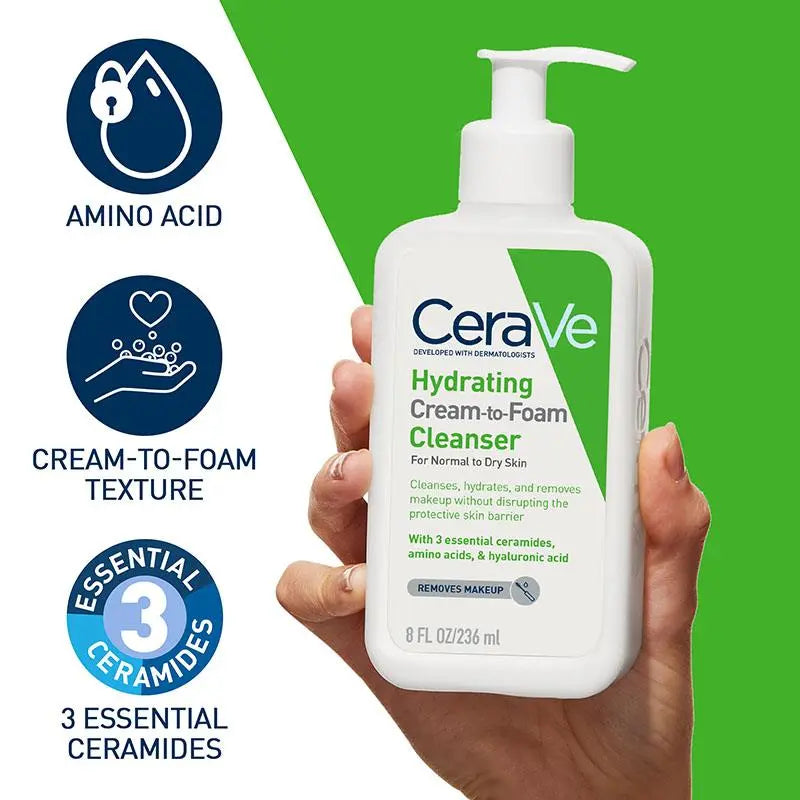 CeraVe ~ Hydrating Cream-To-Foam Cleanser 236ml